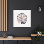 No Bunny Loves You Like Jesus Canvas | Easter Christian, Church Humor, Pastel Retro