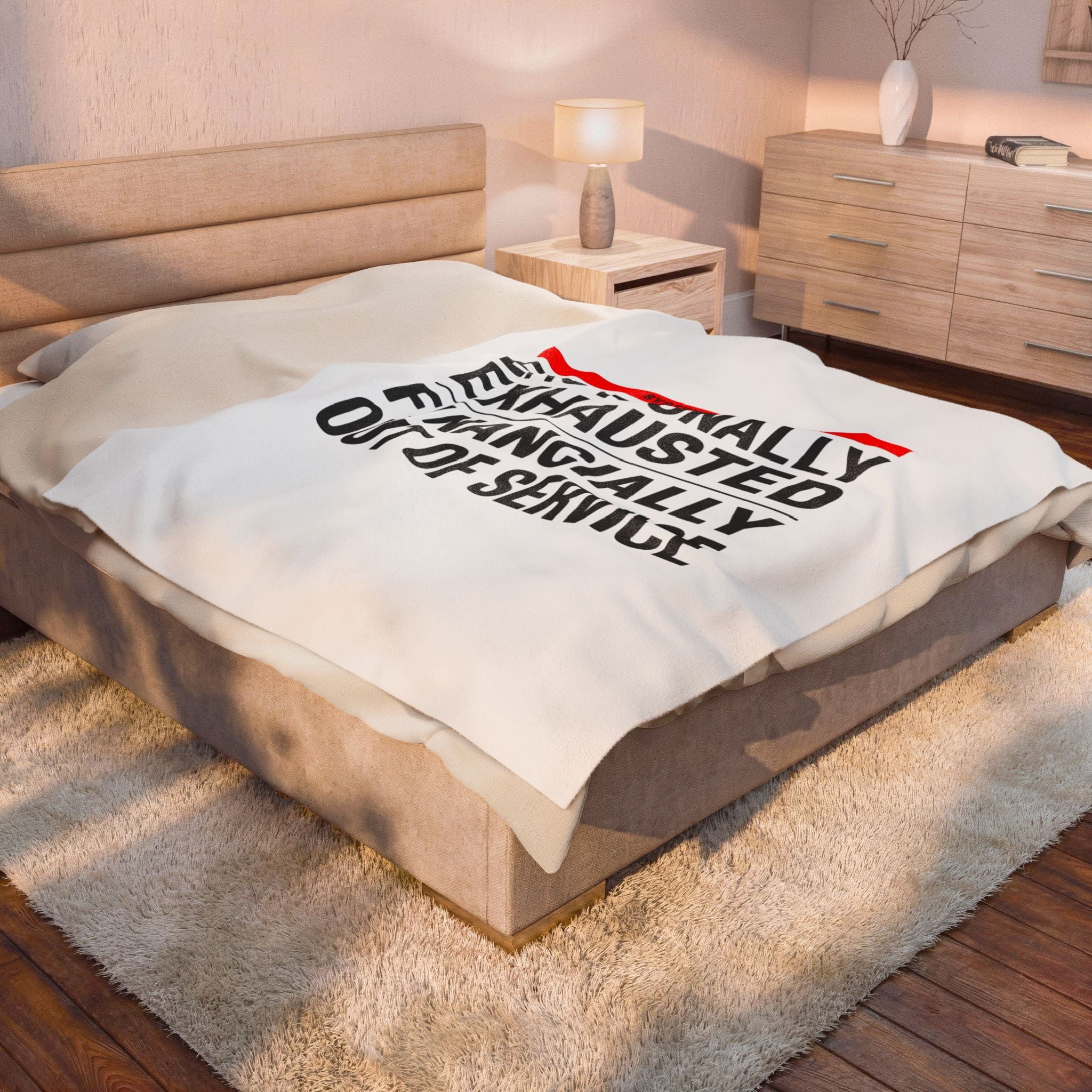 Emotionally Exhausted Financially Out of Service Blanket | cost of living crisis, budget humor