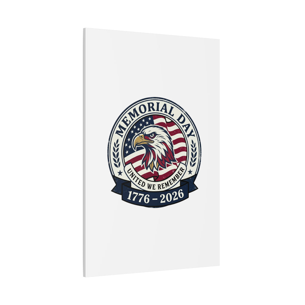 Memorial Day 1776-2026 Canvas | USA 250, vintage distressed patriotic