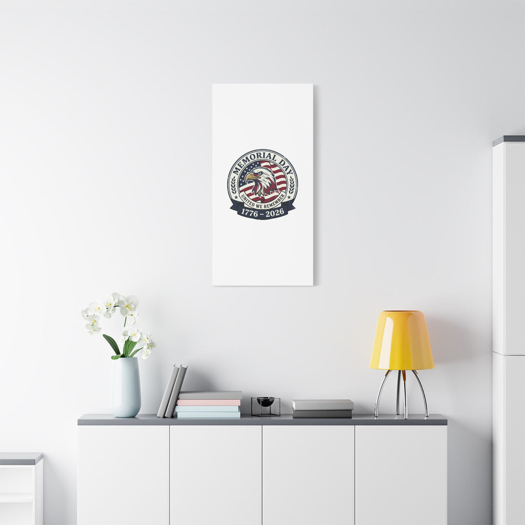 Memorial Day 1776-2026 Canvas | USA 250, vintage distressed patriotic