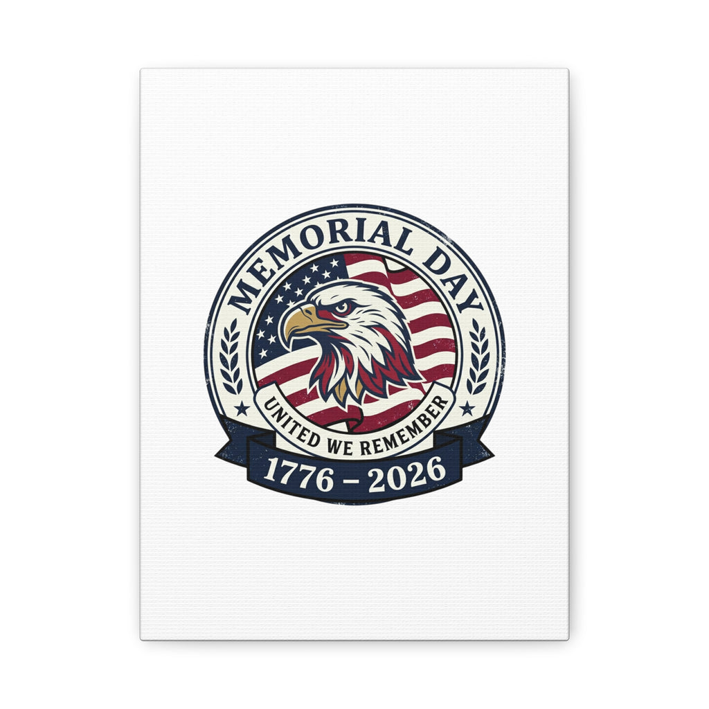 Memorial Day 1776-2026 Canvas | USA 250, vintage distressed patriotic