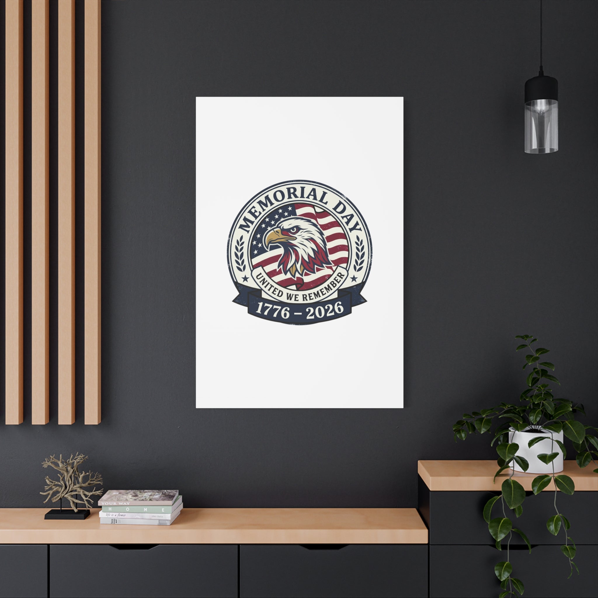 Memorial Day 1776-2026 Canvas | USA 250, vintage distressed patriotic