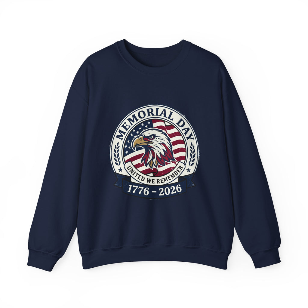 Memorial Day 1776–2026 Eagle Emblem Sweatshirt | USA 250, vintage distressed