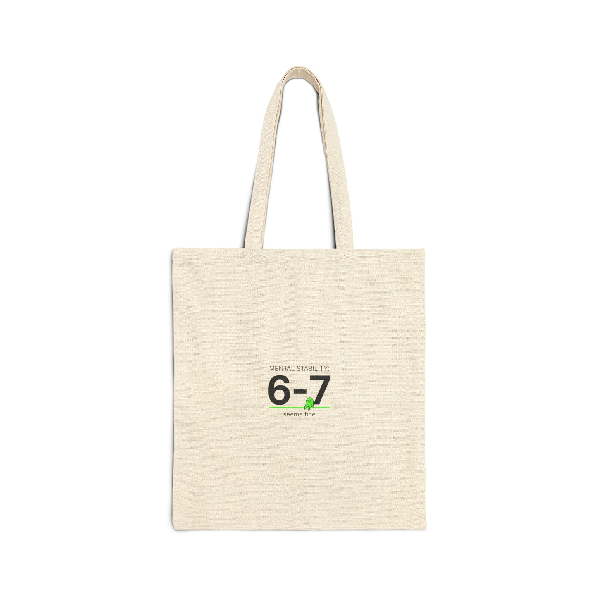 6-7 Minimalist Meme Tote | absurdist humor, random number meme
