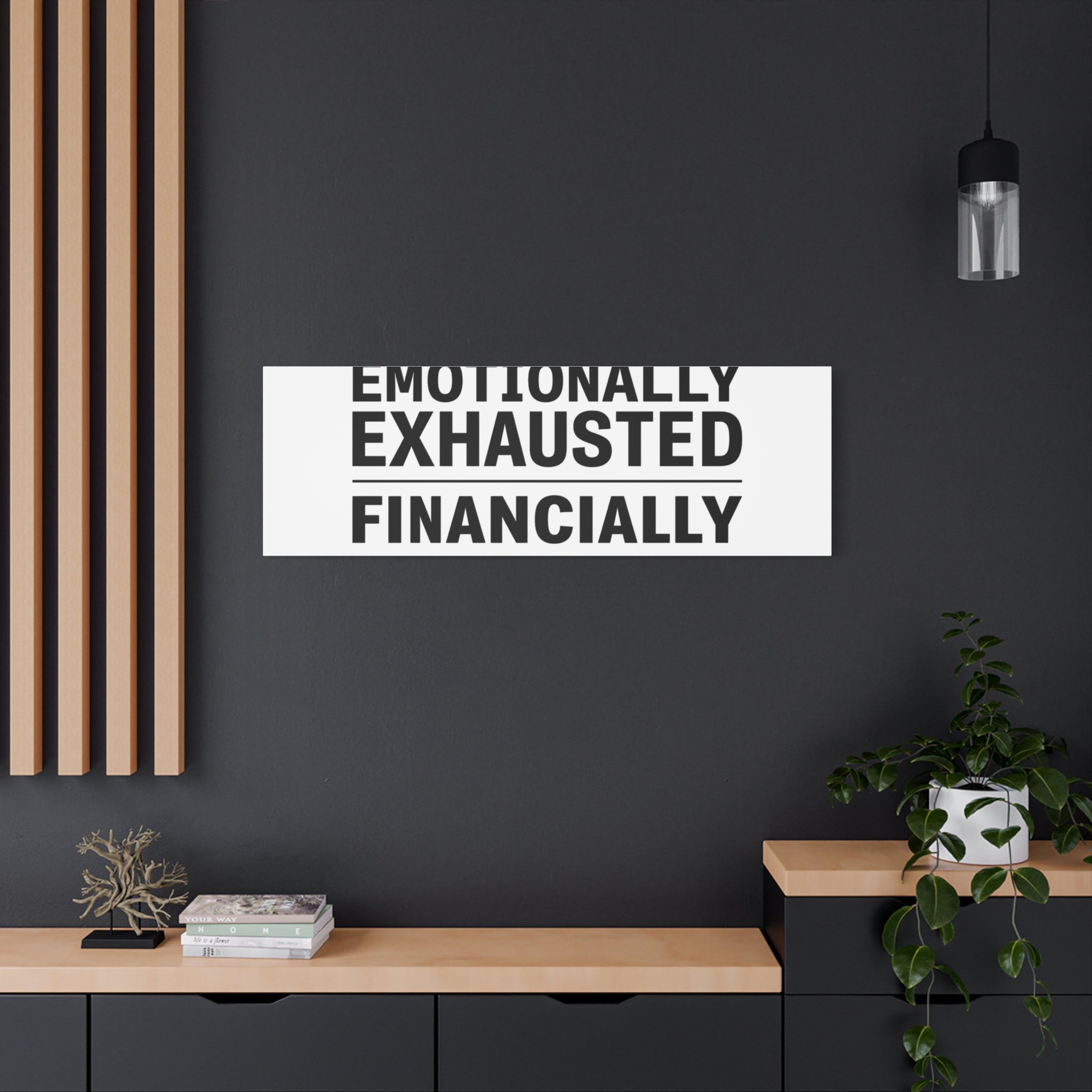Emotionally Exhausted Financially Out of Service Canvas | cost of living crisis, receipt aesthetic