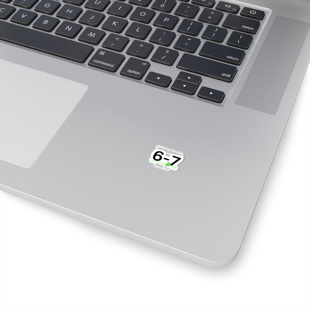 Mental Stability 6-7 Sticker | absurdist meme, random number humor