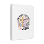 No Bunny Loves You Like Jesus Canvas | Easter Christian, Church Humor, Pastel Retro