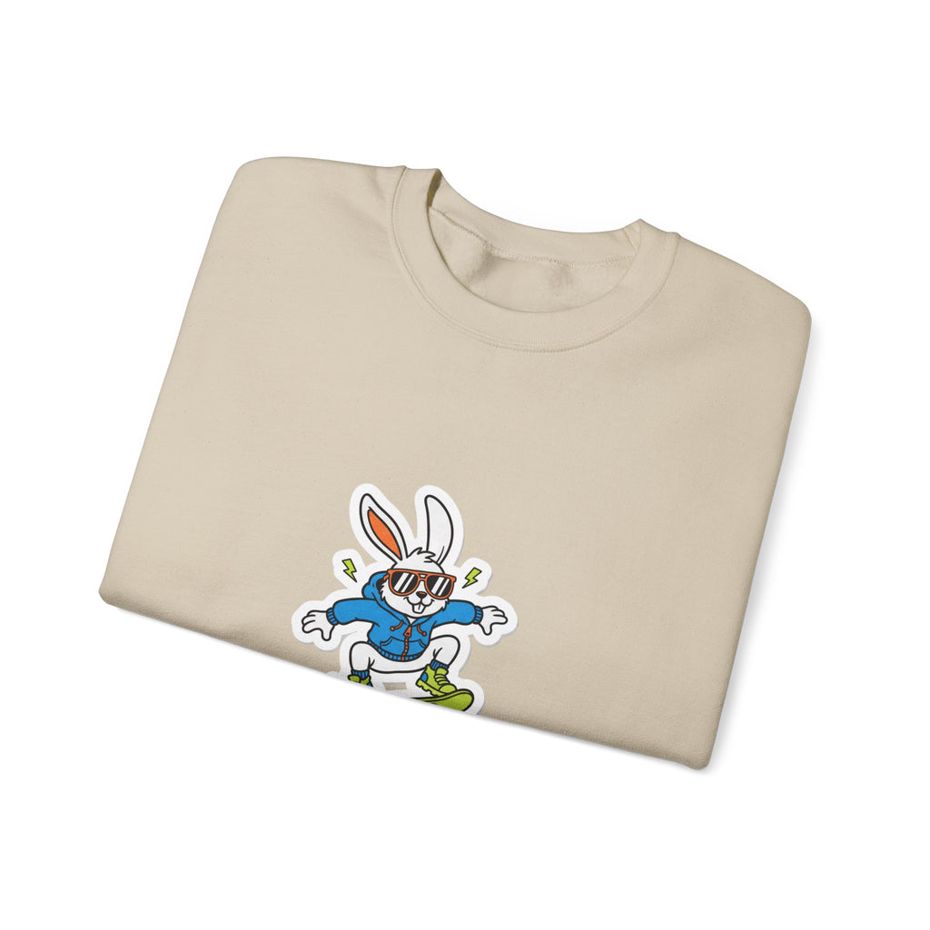Egg Hunter Skate Bunny Sweatshirt | boys Easter shirt, dinosaur egg, camo Easter