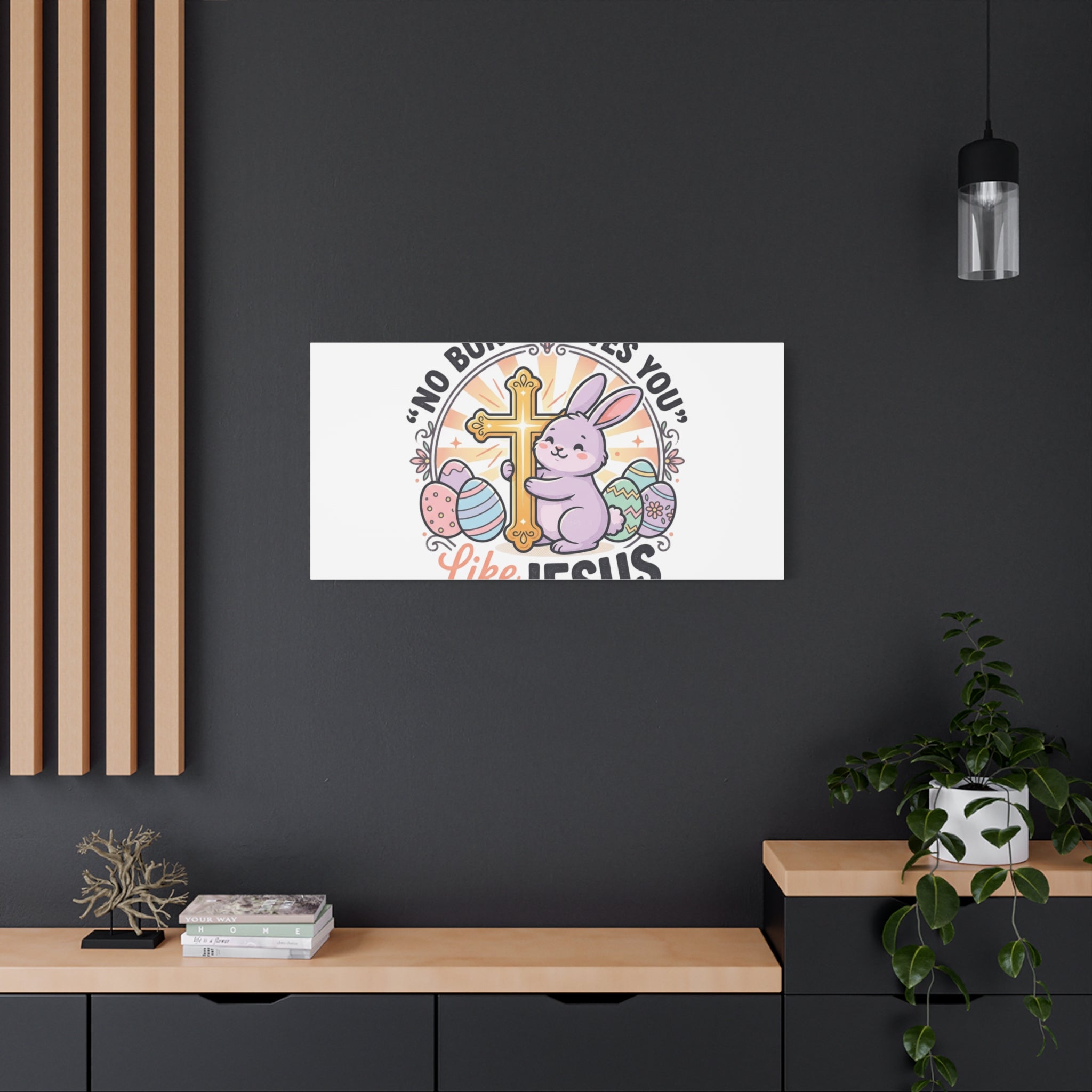 No Bunny Loves You Like Jesus Canvas | Easter Christian, Church Humor, Pastel Retro