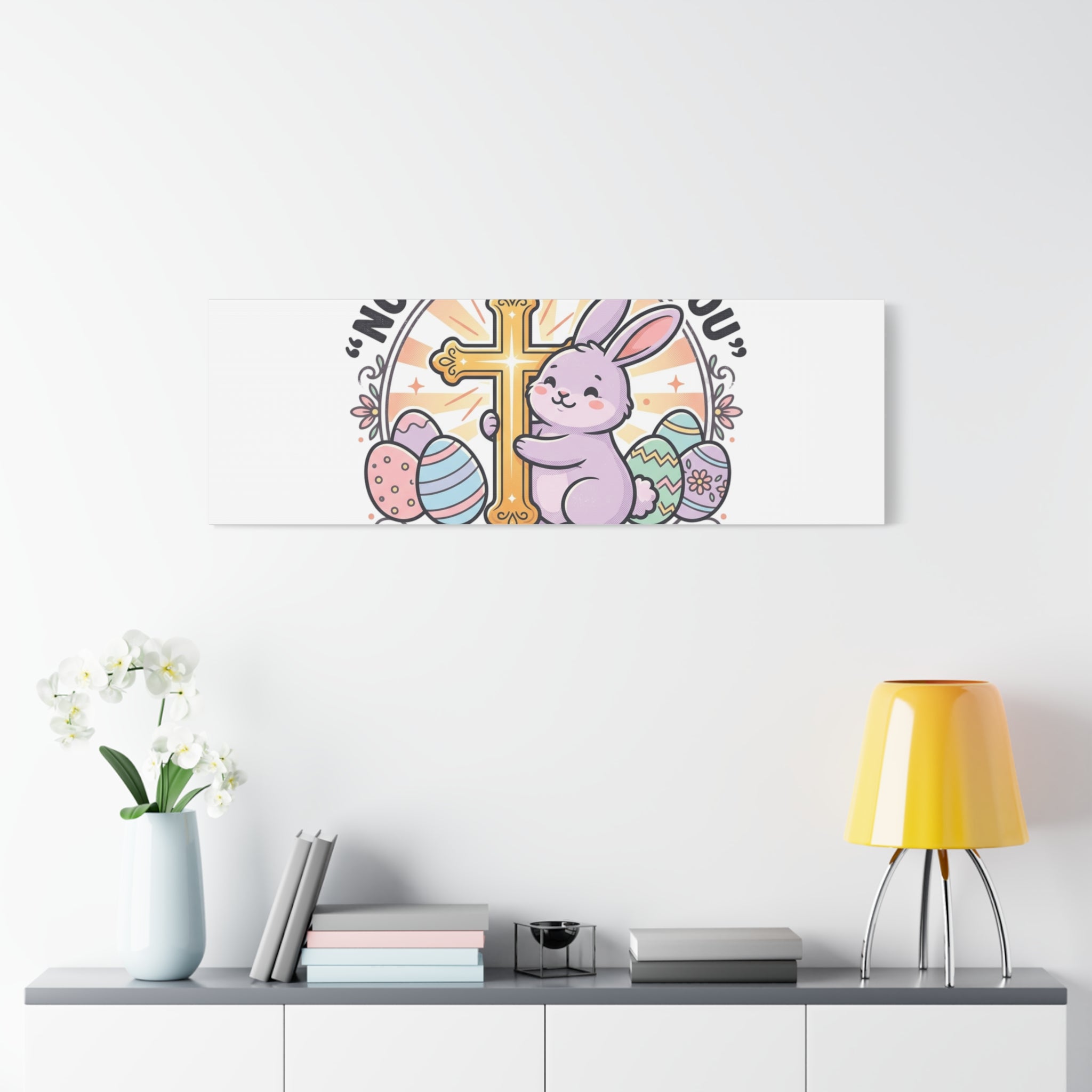 No Bunny Loves You Like Jesus Canvas | Easter Christian, Church Humor, Pastel Retro