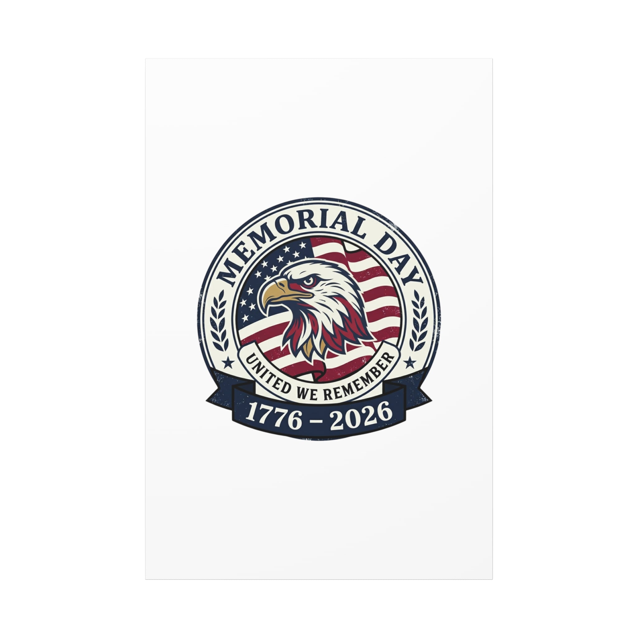 Memorial Day 1776-2026 Canvas | USA 250, vintage distressed patriotic