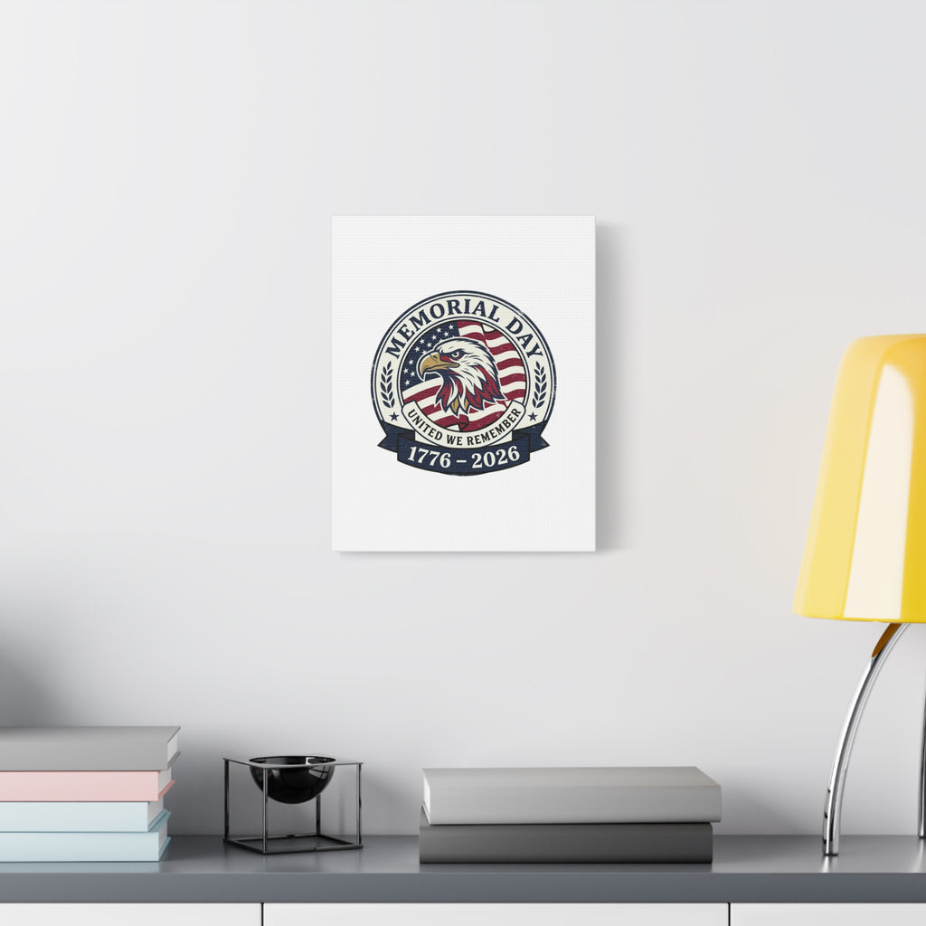 Memorial Day 1776-2026 Canvas | USA 250, vintage distressed patriotic