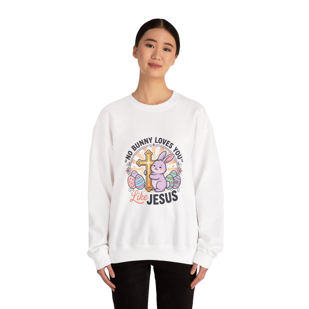 No Bunny Loves You Like Jesus Sweatshirt | Easter Christian, Pastel Retro Church Humor