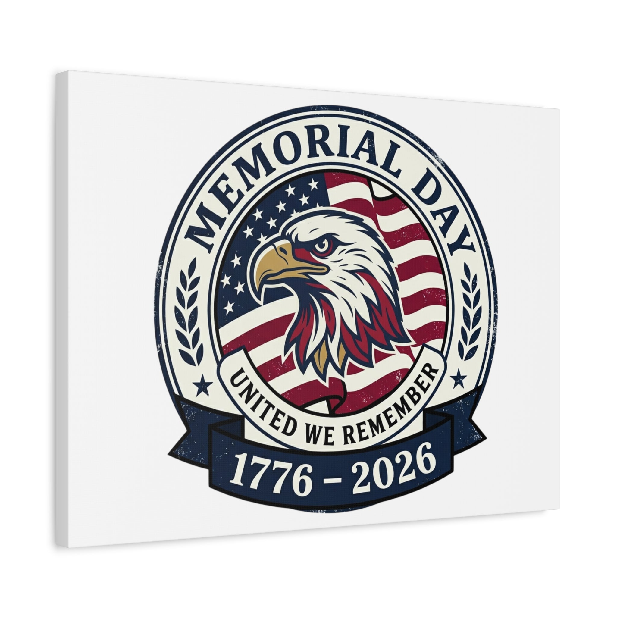 Memorial Day 1776-2026 Canvas | USA 250, vintage distressed patriotic