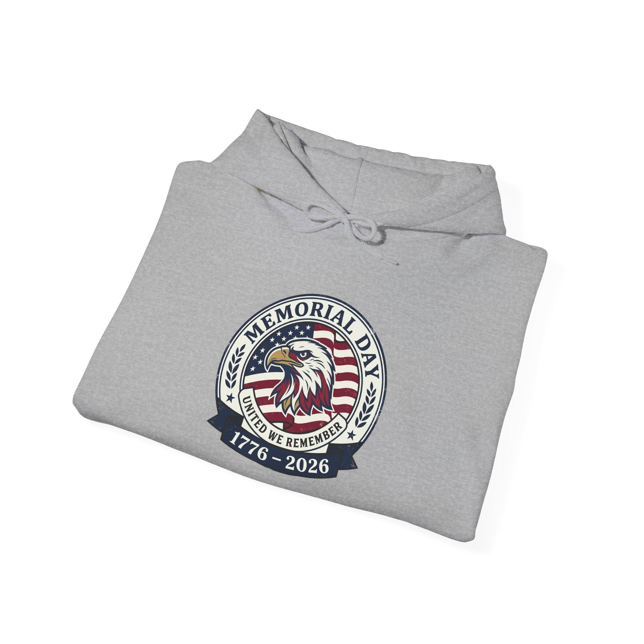 Memorial Day 1776–2026 Hoodie | USA 250 Vintage Distressed, Red White Blue
