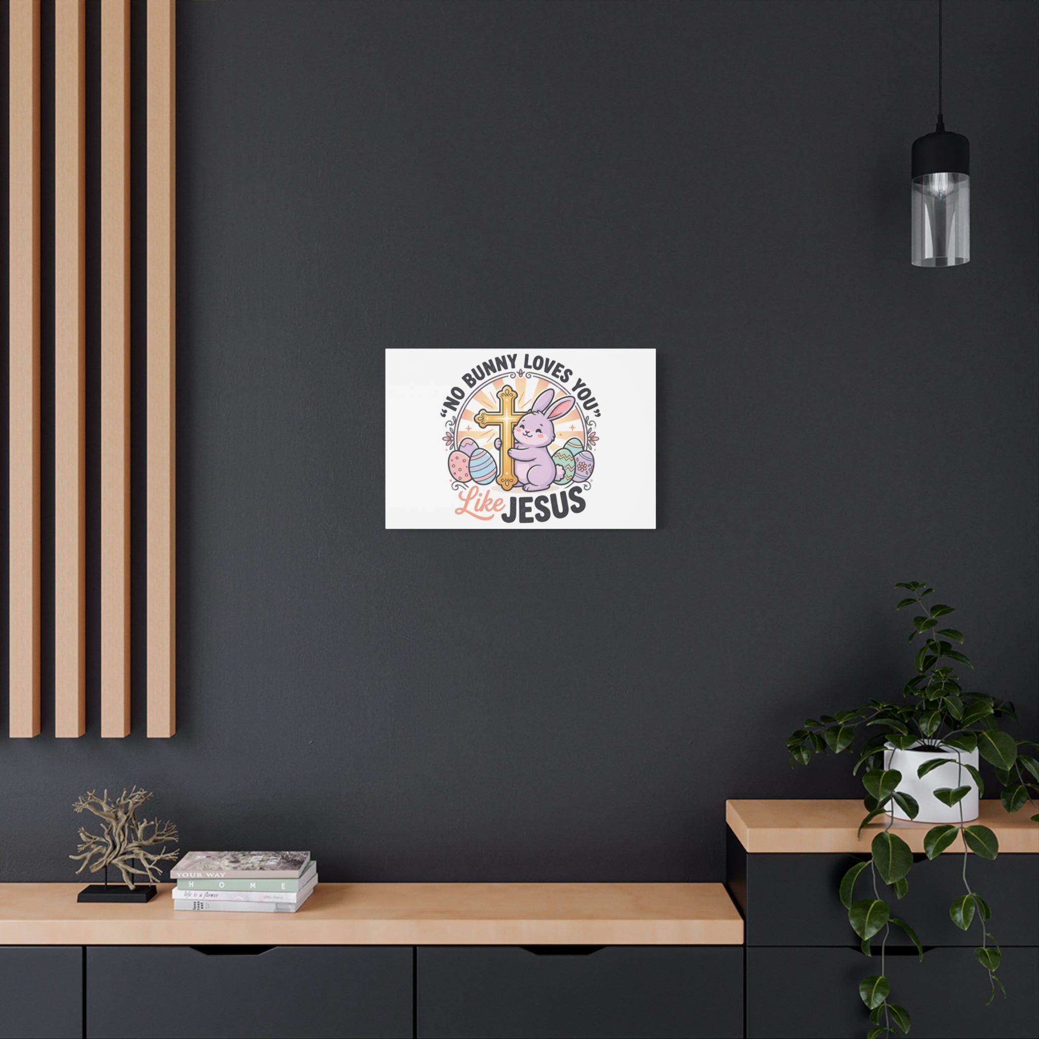 No Bunny Loves You Like Jesus Canvas | Easter Christian, Church Humor, Pastel Retro
