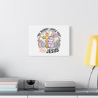 No Bunny Loves You Like Jesus Canvas | Easter Christian, Church Humor, Pastel Retro