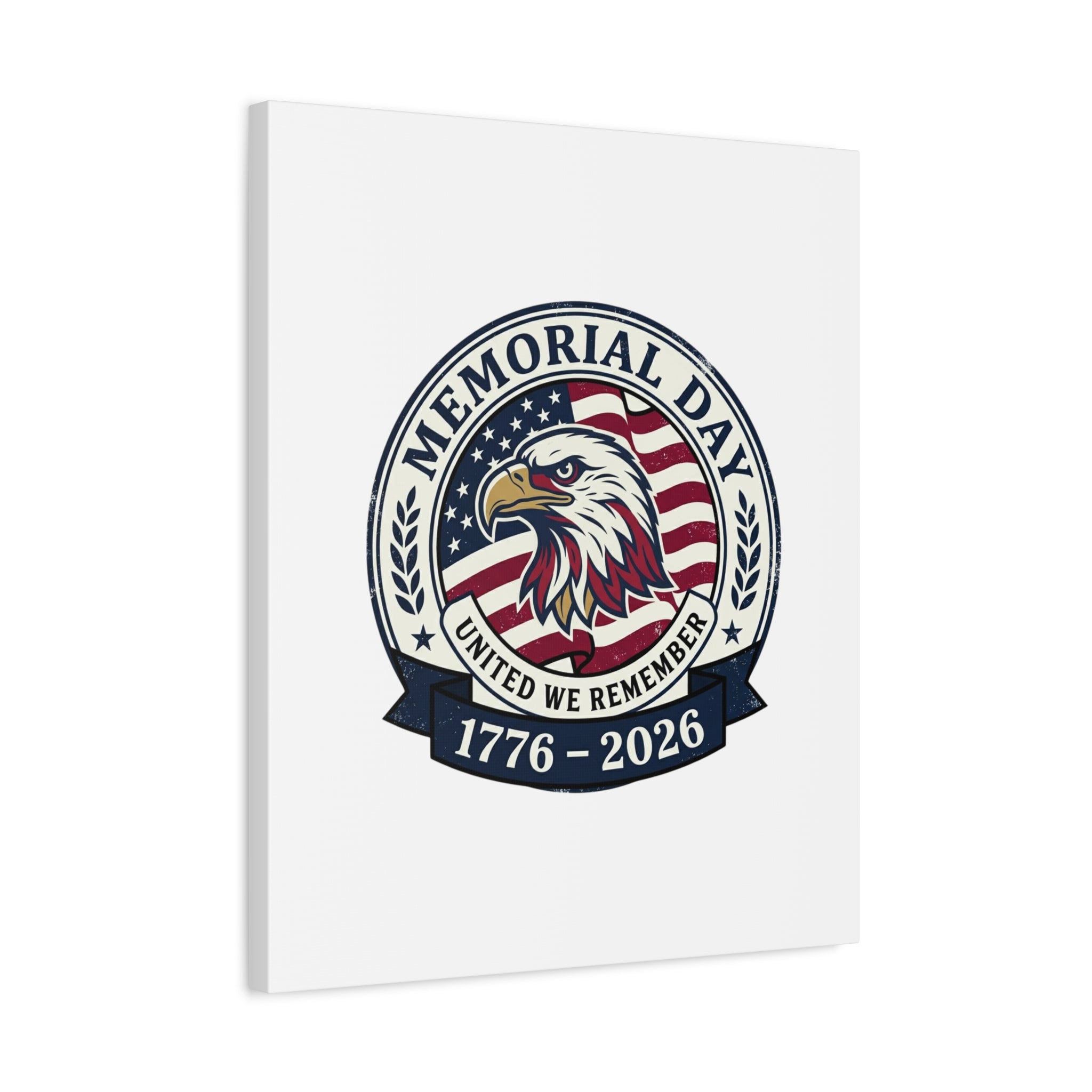 Memorial Day 1776-2026 Canvas | USA 250, vintage distressed patriotic