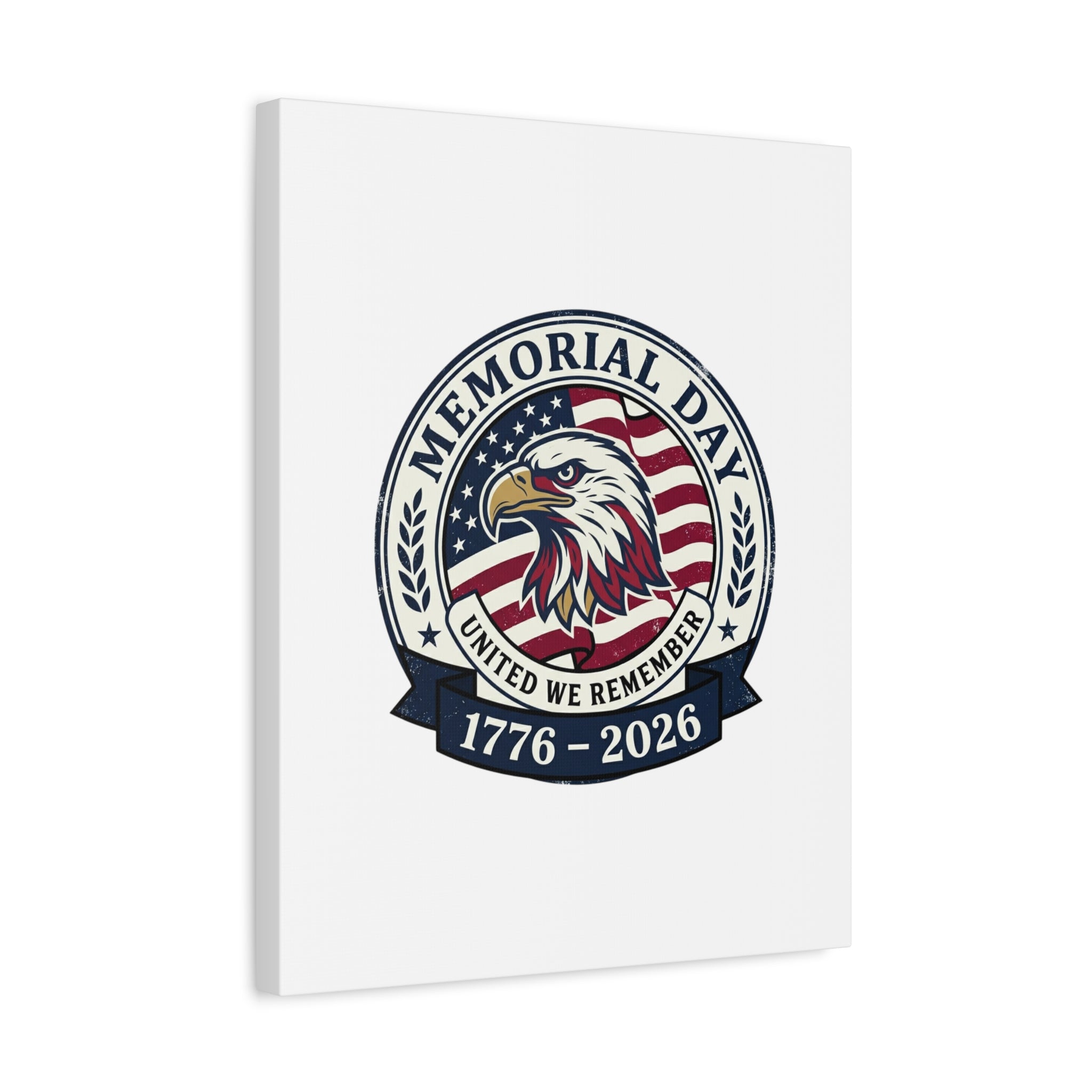 Memorial Day 1776-2026 Canvas | USA 250, vintage distressed patriotic