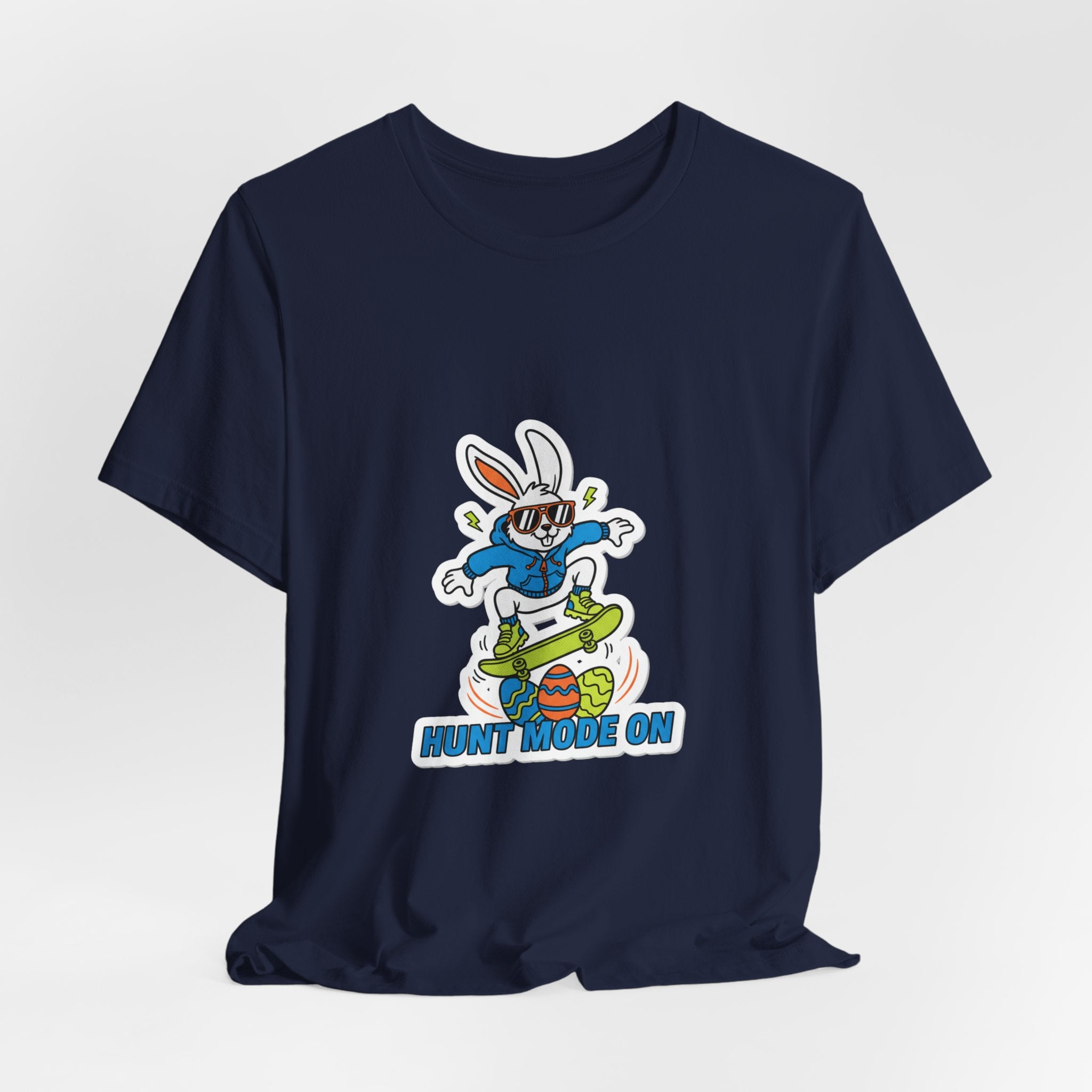 Hunt Mode On Bunny Skateboard Tee | boys Easter shirt, egg hunter