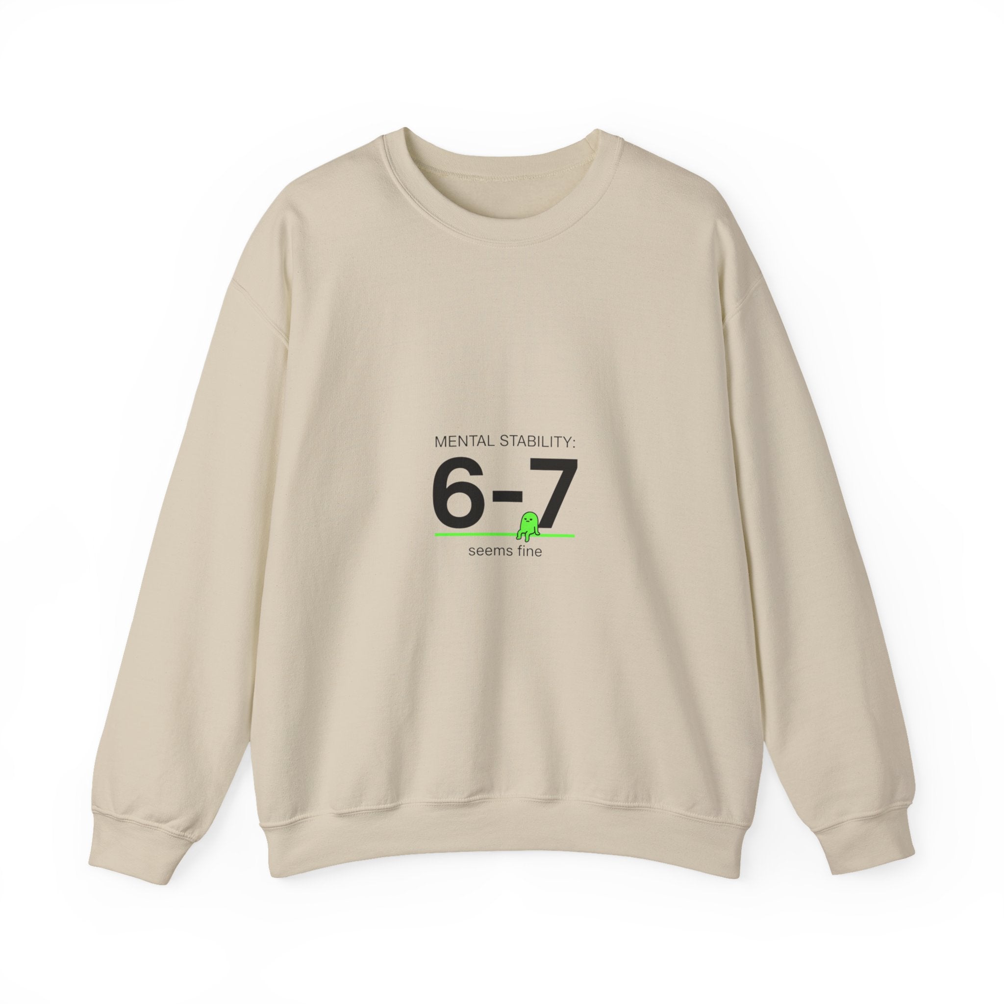 6–7 Minimalist Number Meme Sweatshirt | absurdist humor, TikTok meme