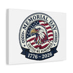 Memorial Day 1776-2026 Canvas | USA 250, vintage distressed patriotic