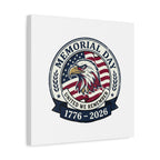 Memorial Day 1776-2026 Canvas | USA 250, vintage distressed patriotic