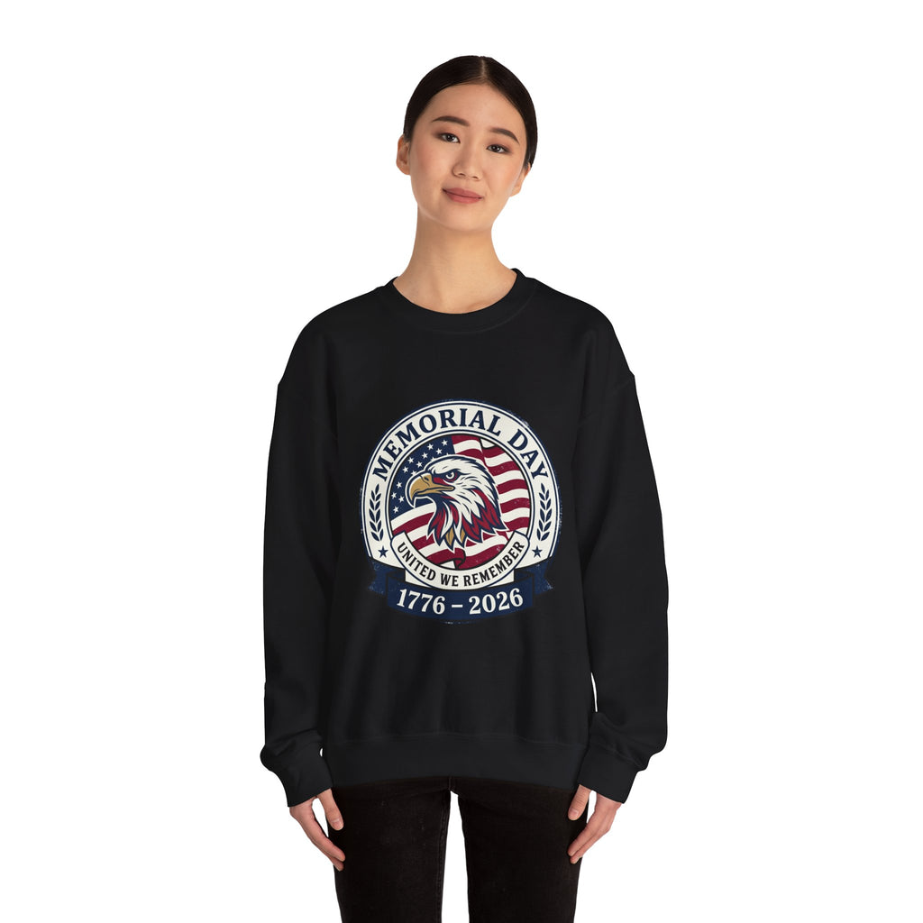 Memorial Day 1776–2026 Eagle Emblem Sweatshirt | USA 250, vintage distressed