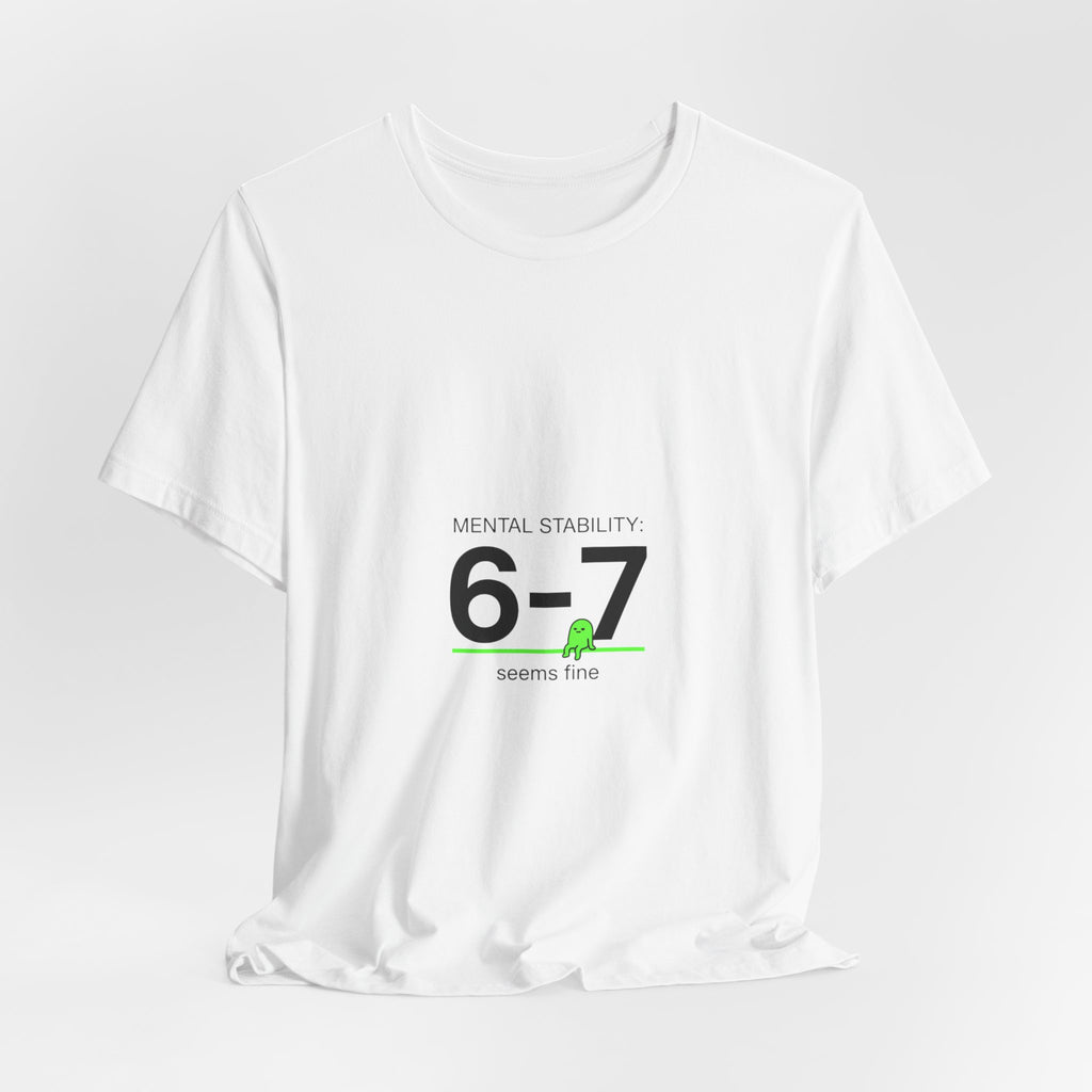 6-7 Minimalist Numeric Meme Tee | 67 shirt, absurdist humor