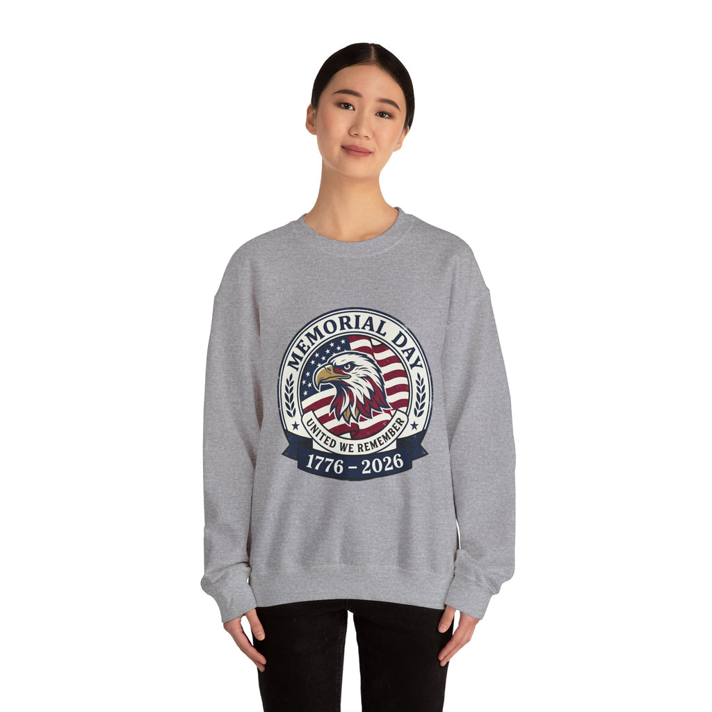 Memorial Day 1776–2026 Eagle Emblem Sweatshirt | USA 250, vintage distressed