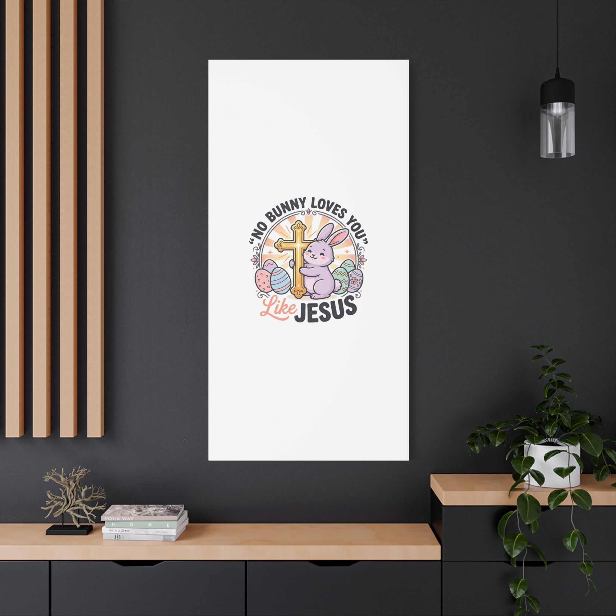 No Bunny Loves You Like Jesus Canvas | Easter Christian, Church Humor, Pastel Retro