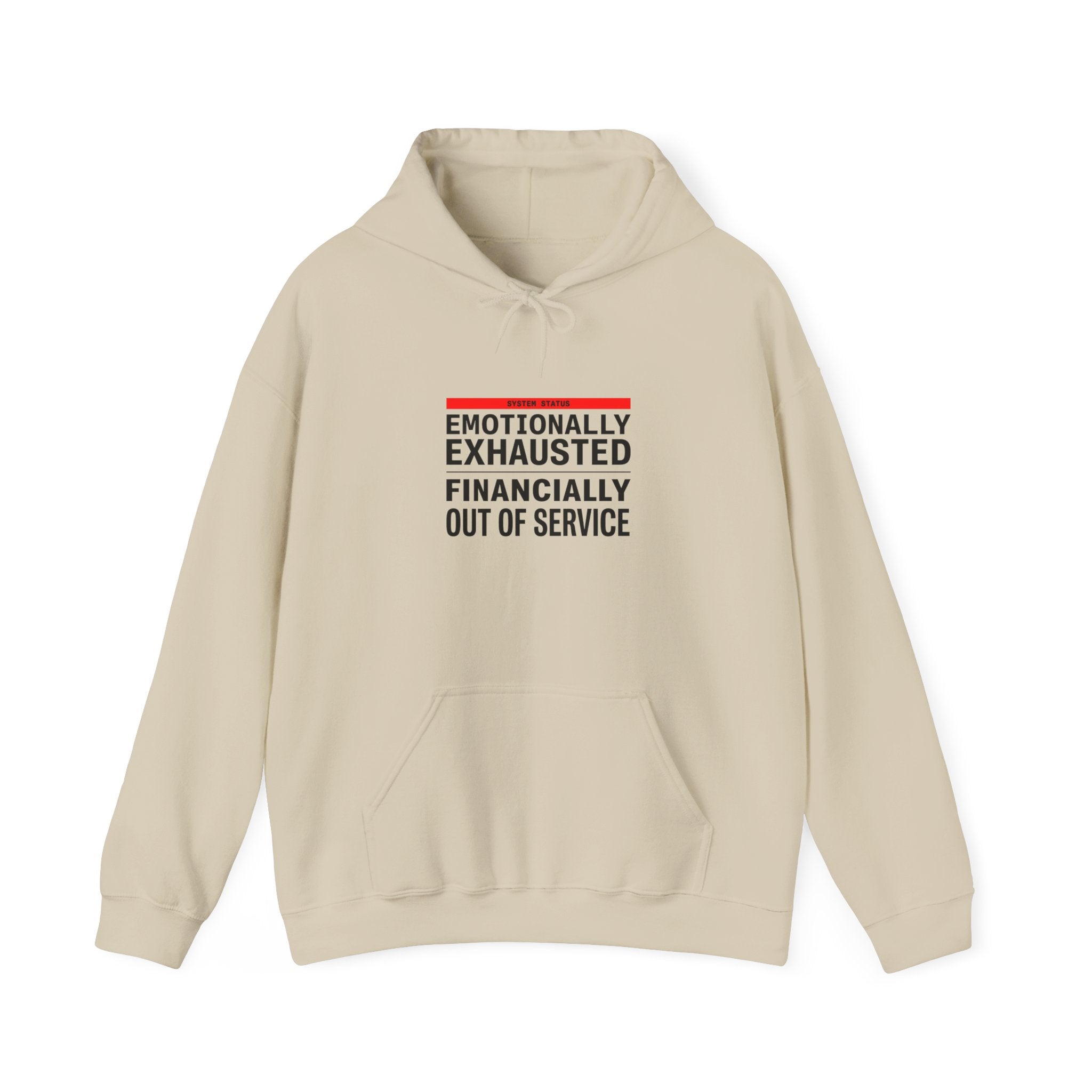 Emotionally Exhausted, Financially Out Of Service Hoodie | budget humor, receipt aesthetic
