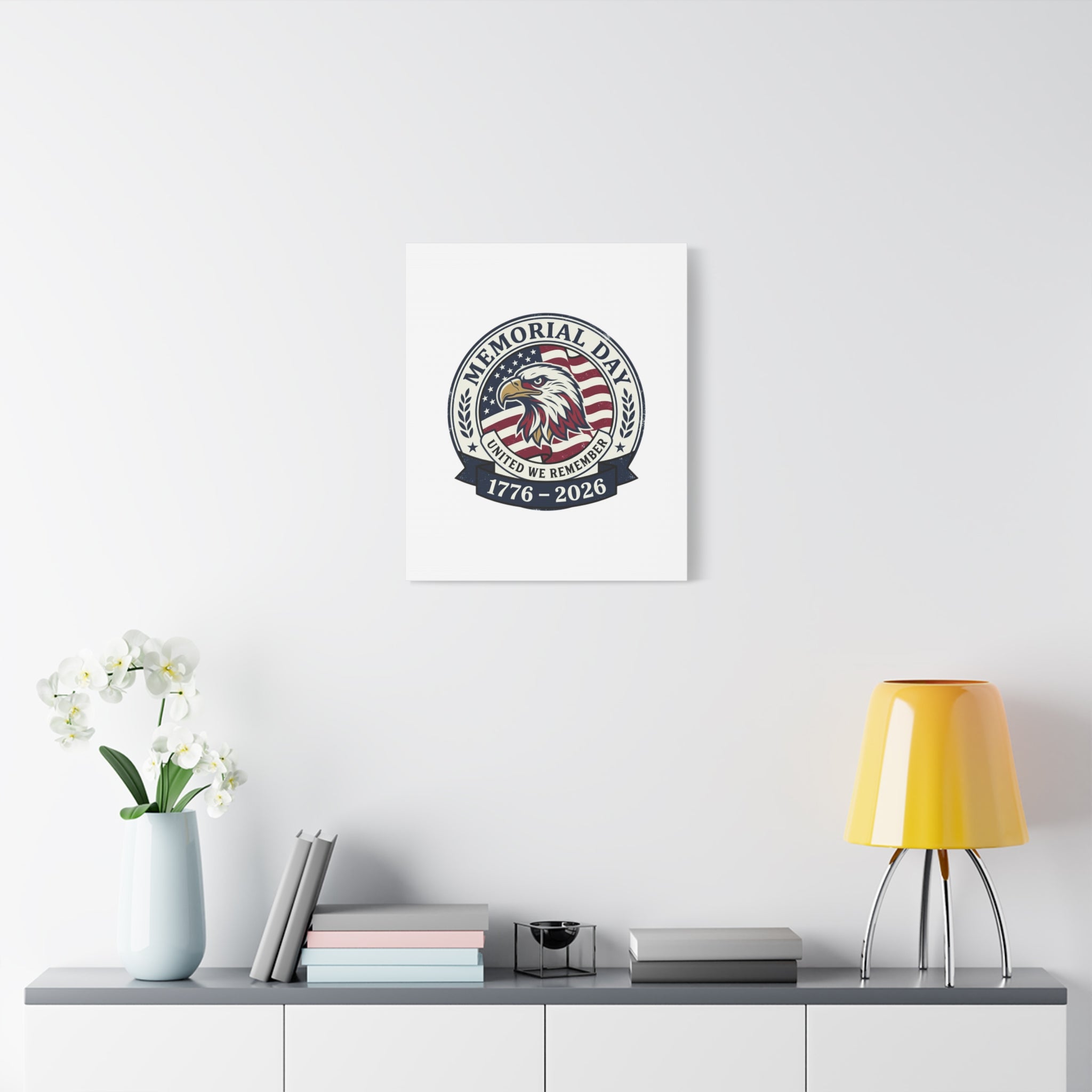 Memorial Day 1776-2026 Canvas | USA 250, vintage distressed patriotic