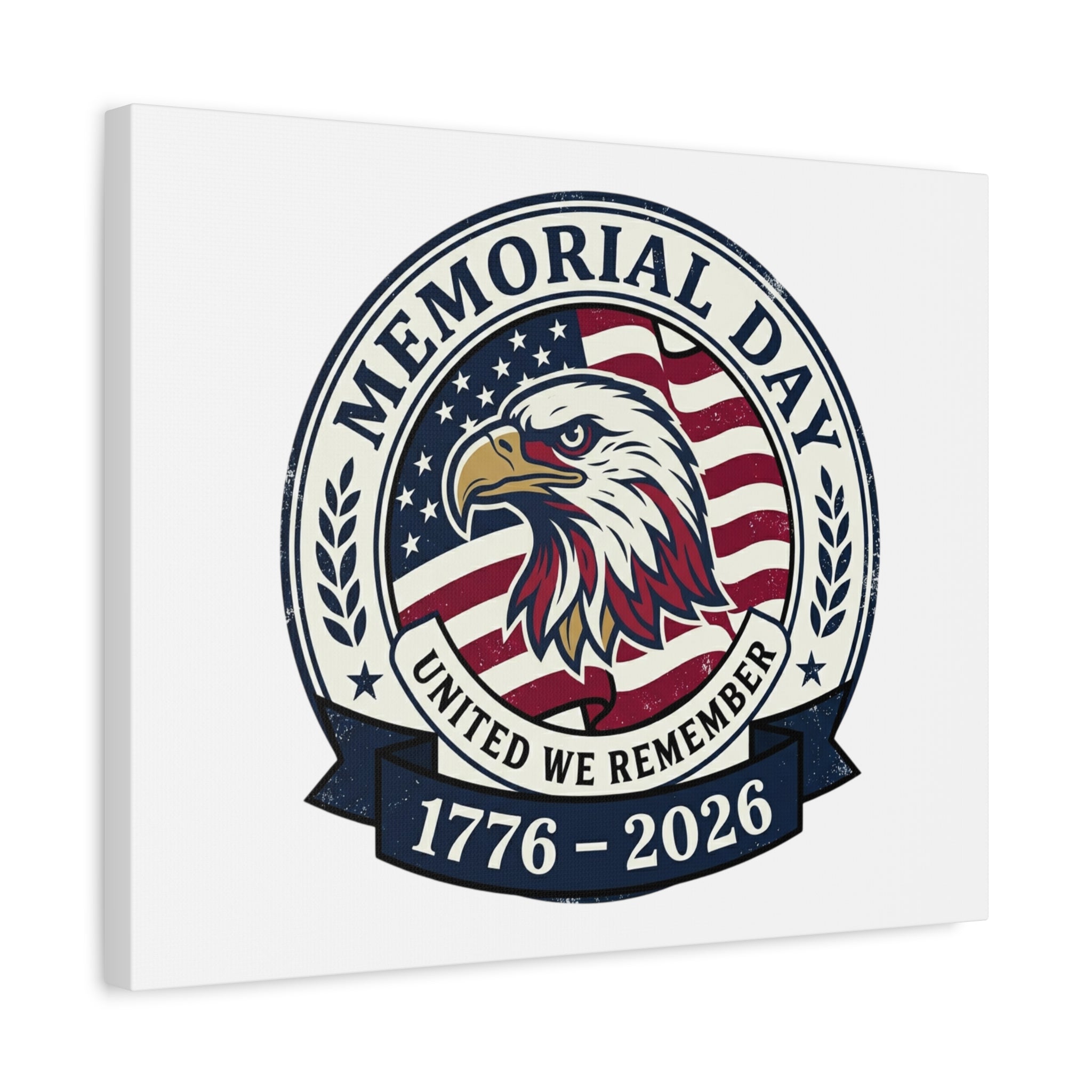 Memorial Day 1776-2026 Canvas | USA 250, vintage distressed patriotic