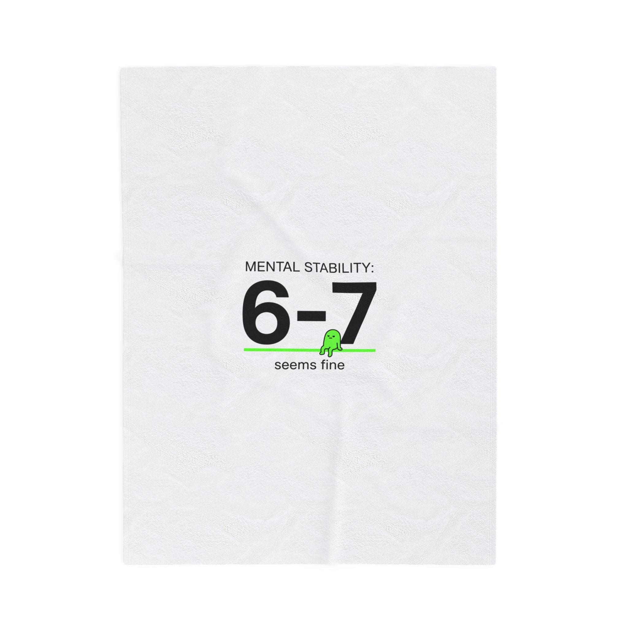 6-7 meme linen text Velveteen Plush Blanket | absurdist humor, minimalist type
