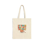 My Brain Has Left the Chat Tote | mental health humor, retro wavy text