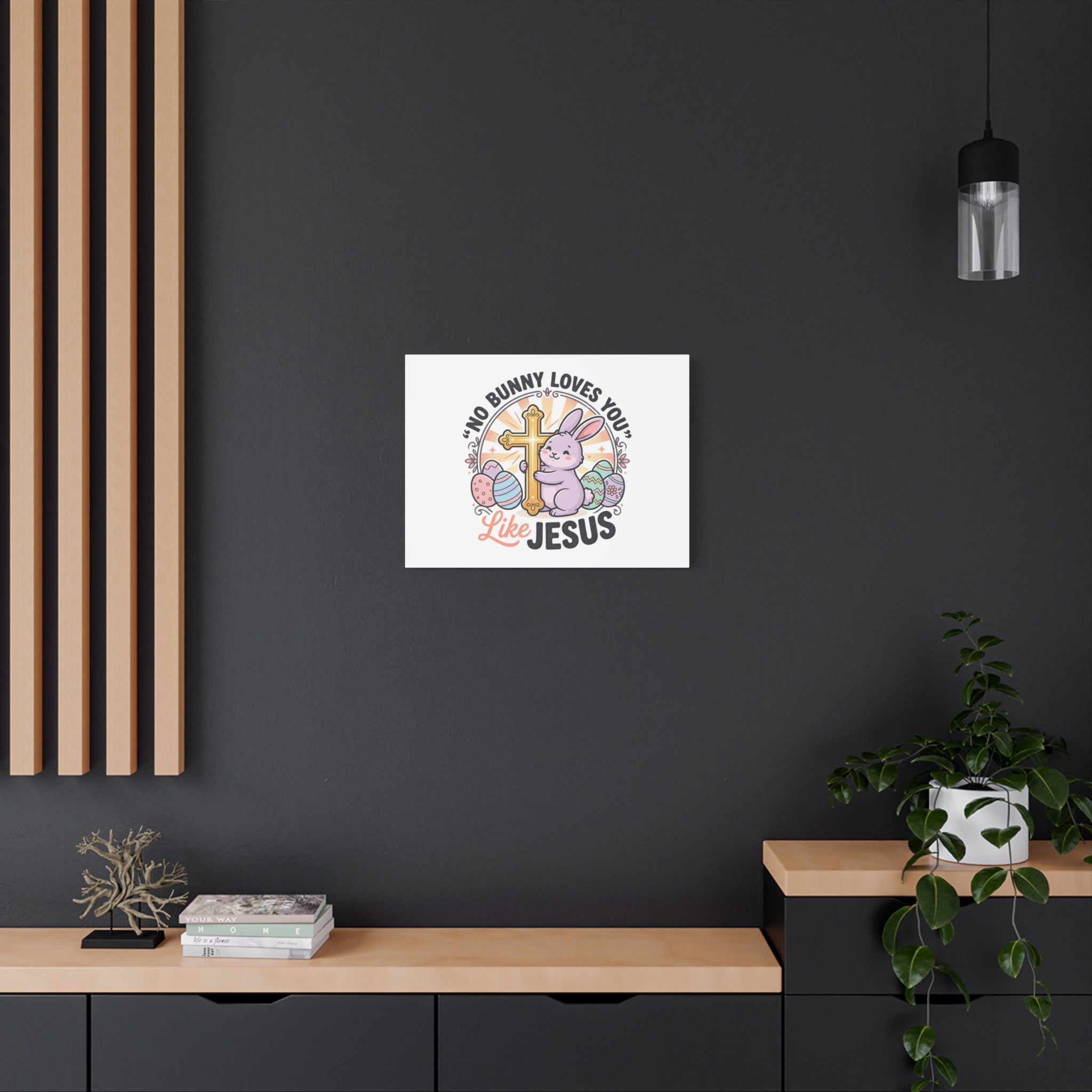 No Bunny Loves You Like Jesus Canvas | Easter Christian, Church Humor, Pastel Retro