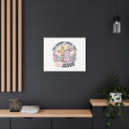 No Bunny Loves You Like Jesus Canvas | Easter Christian, Church Humor, Pastel Retro