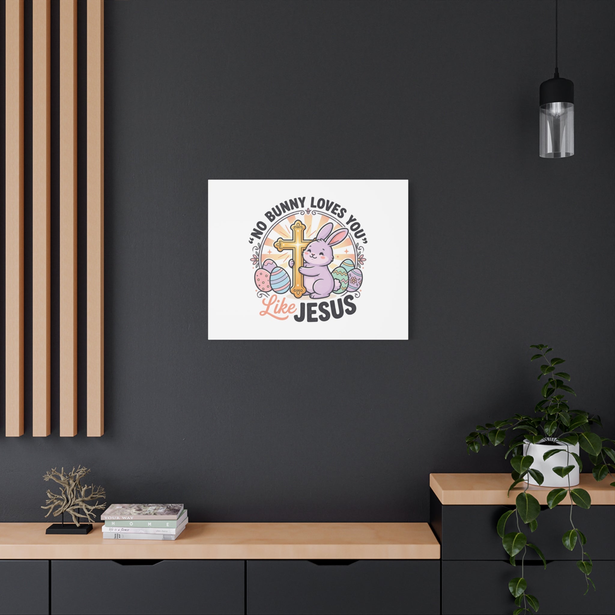 No Bunny Loves You Like Jesus Canvas | Easter Christian, Church Humor, Pastel Retro