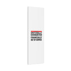 Emotionally Exhausted Financially Out of Service Canvas | cost of living crisis, receipt aesthetic