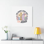 No Bunny Loves You Like Jesus Canvas | Easter Christian, Church Humor, Pastel Retro