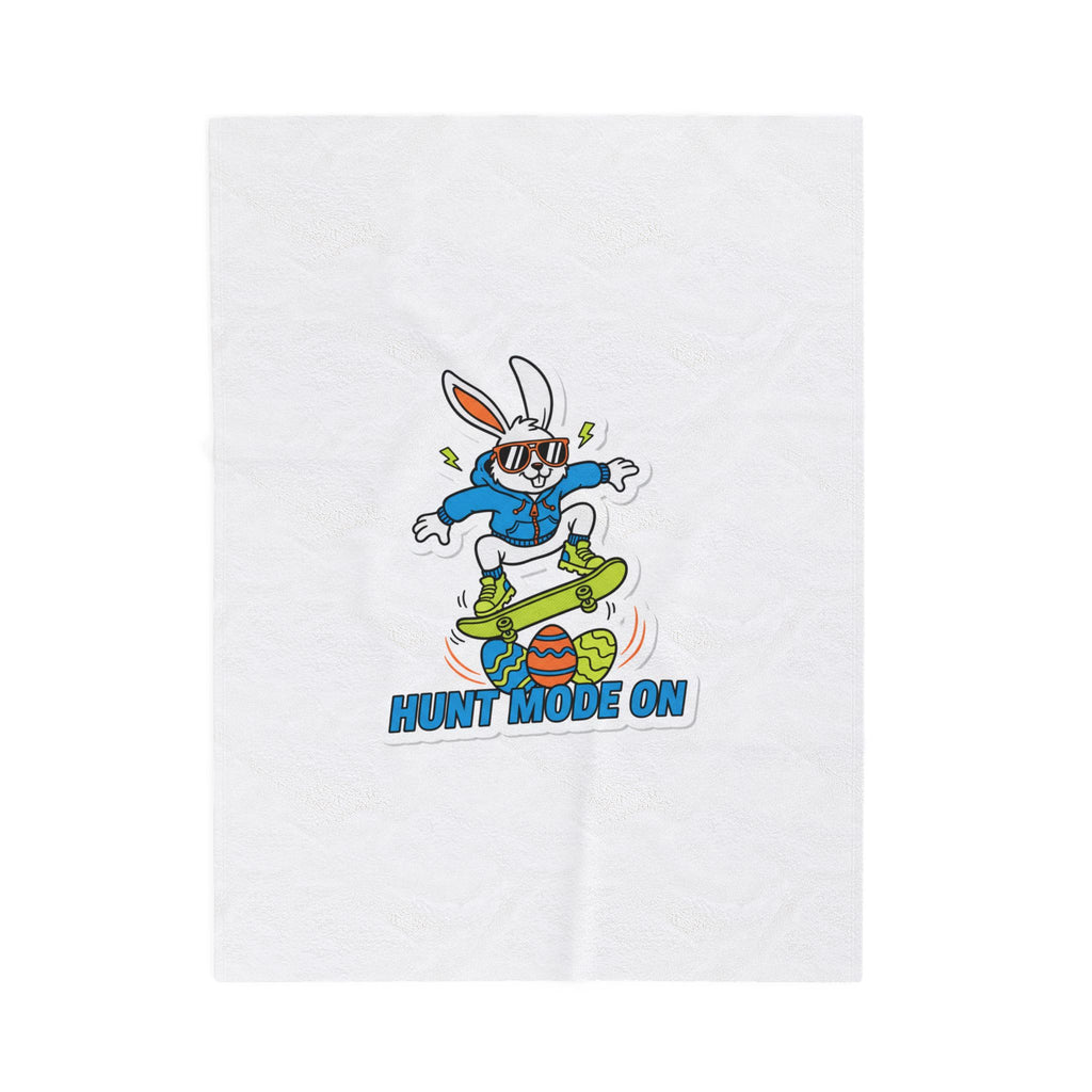 Hunt Mode On Bunny Skateboard Blanket | Boys Easter, Egg Hunter Graphic