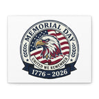 Memorial Day 1776-2026 Canvas | USA 250, vintage distressed patriotic