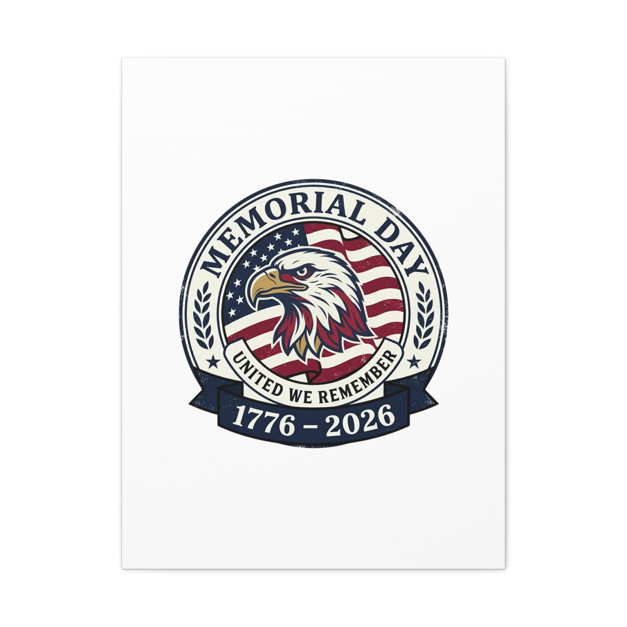 Memorial Day 1776-2026 Canvas | USA 250, vintage distressed patriotic