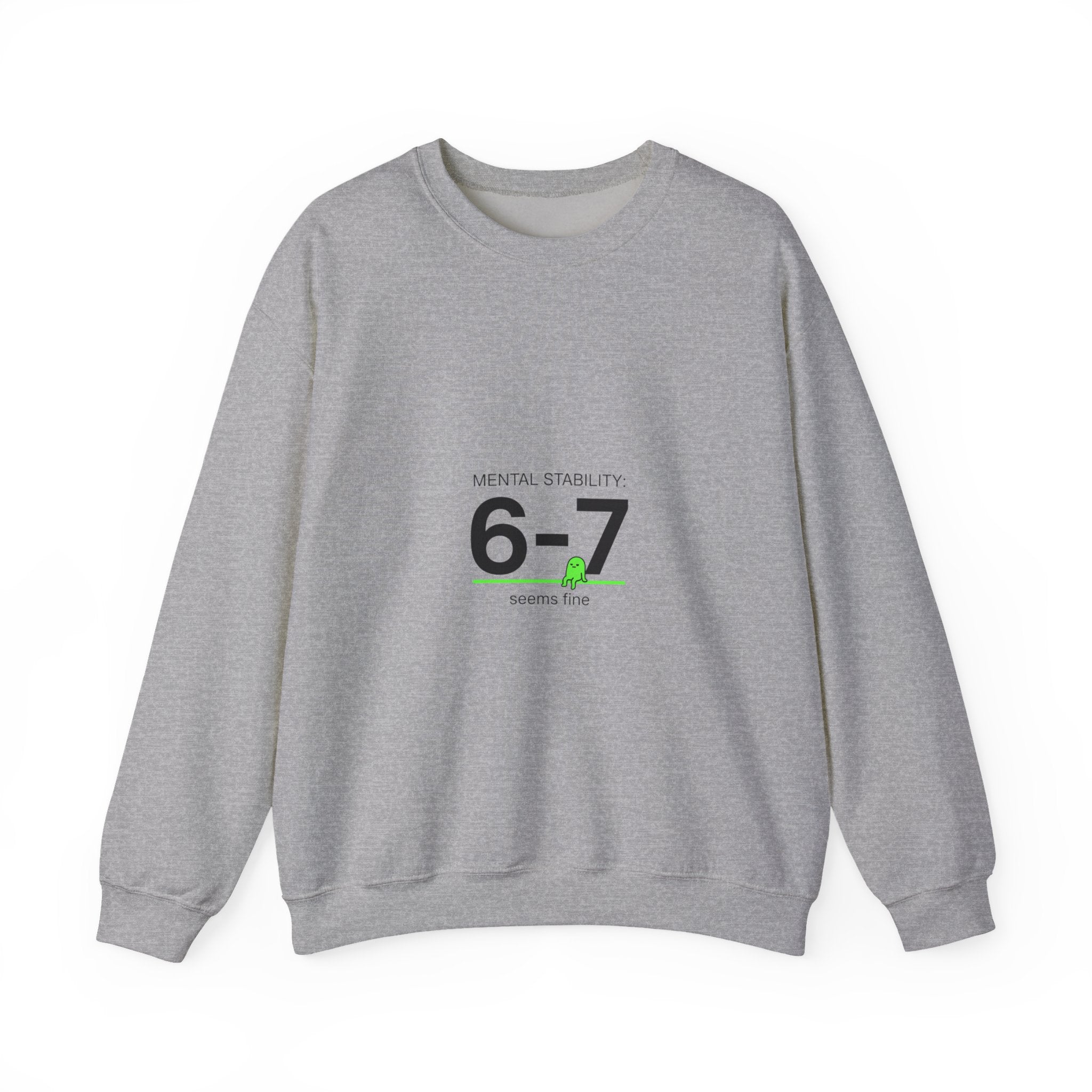 6–7 Minimalist Number Meme Sweatshirt | absurdist humor, TikTok meme