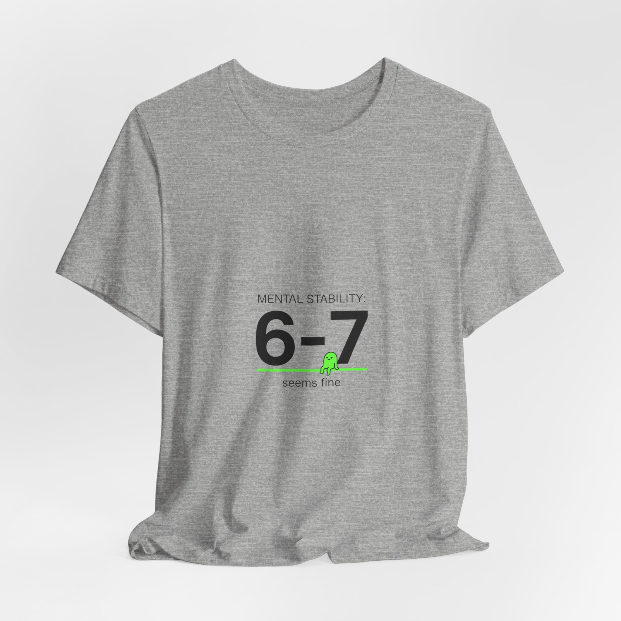 6-7 Minimalist Numeric Meme Tee | 67 shirt, absurdist humor