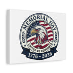 Memorial Day 1776-2026 Canvas | USA 250, vintage distressed patriotic