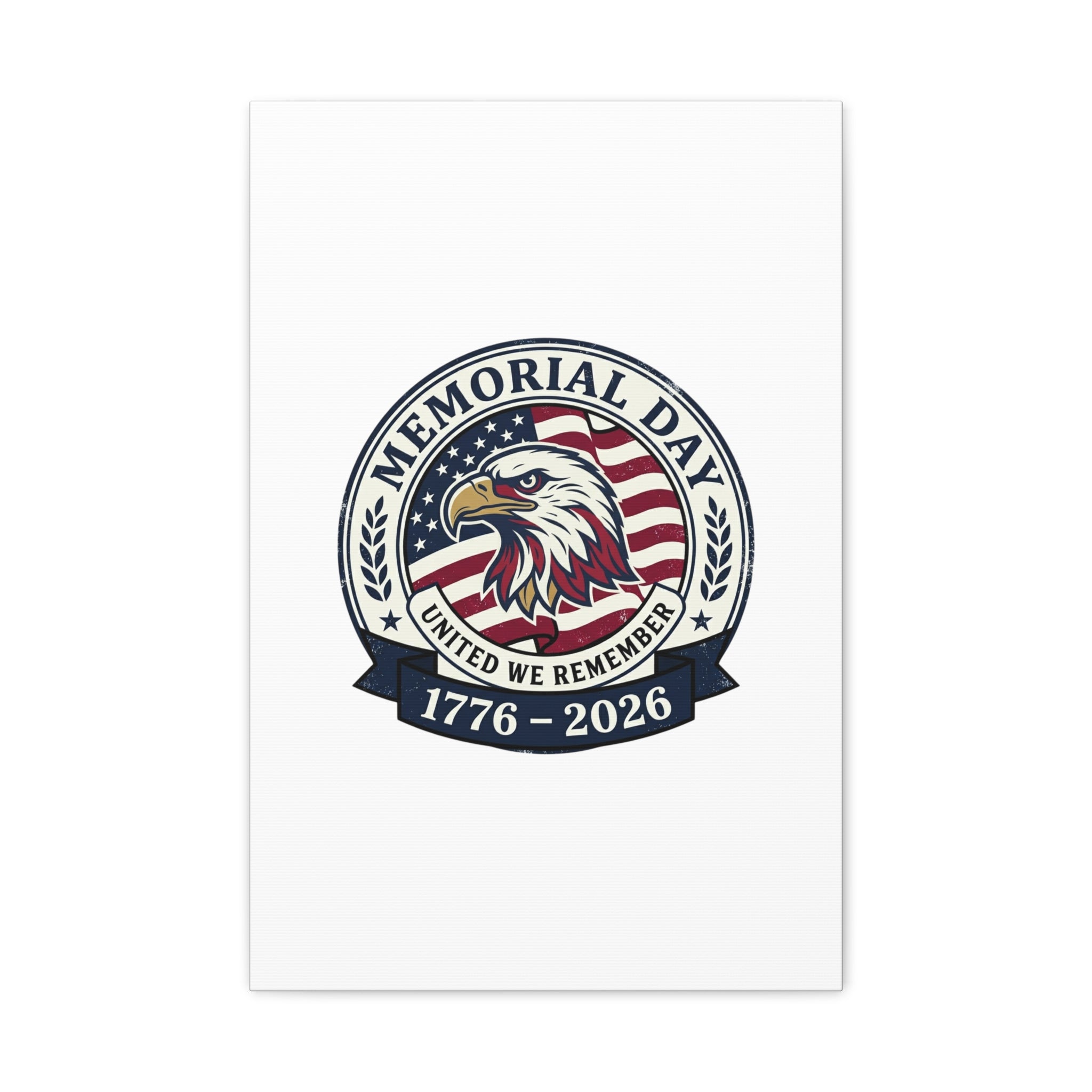 Memorial Day 1776-2026 Canvas | USA 250, vintage distressed patriotic