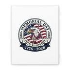 Memorial Day 1776-2026 Canvas | USA 250, vintage distressed patriotic