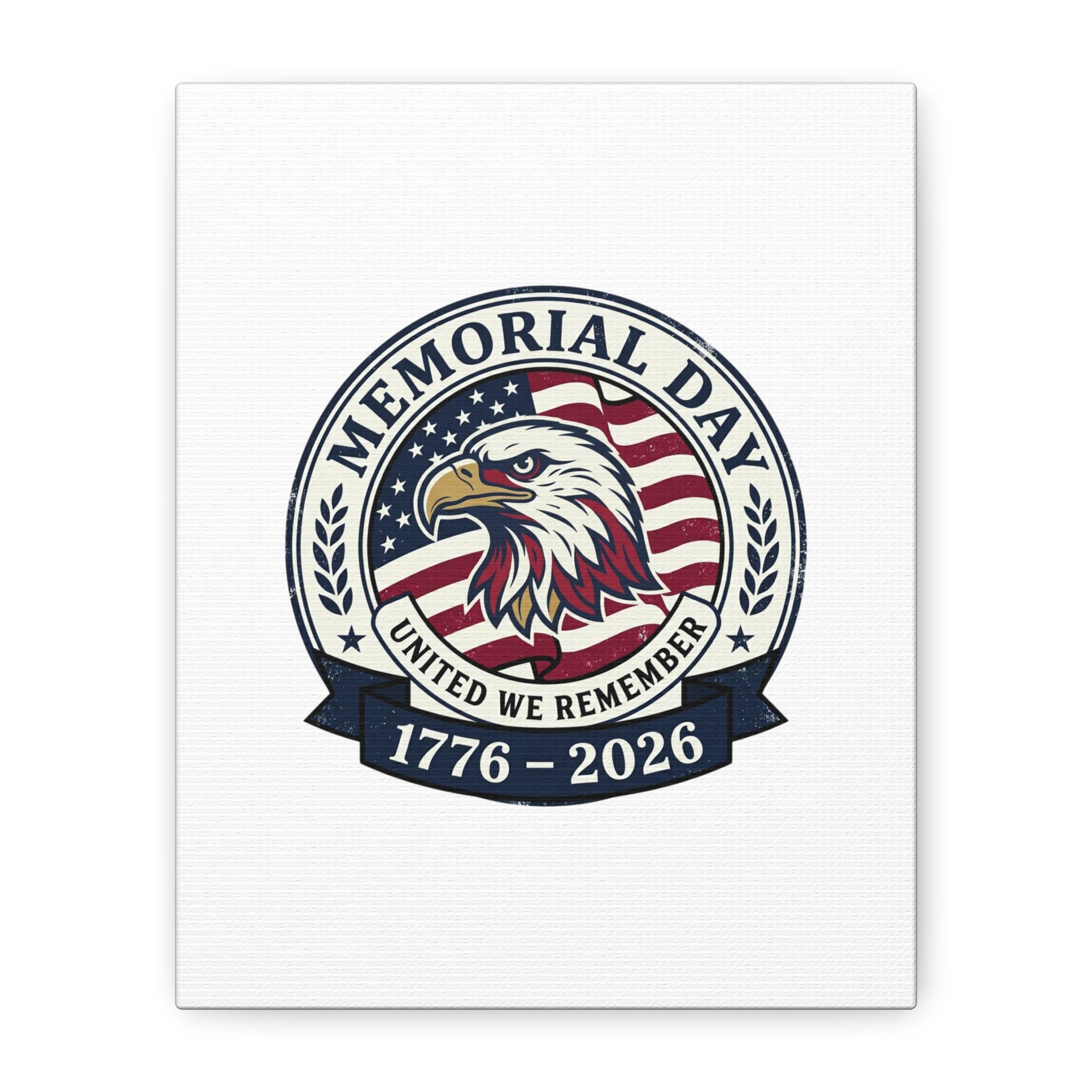 Memorial Day 1776-2026 Canvas | USA 250, vintage distressed patriotic
